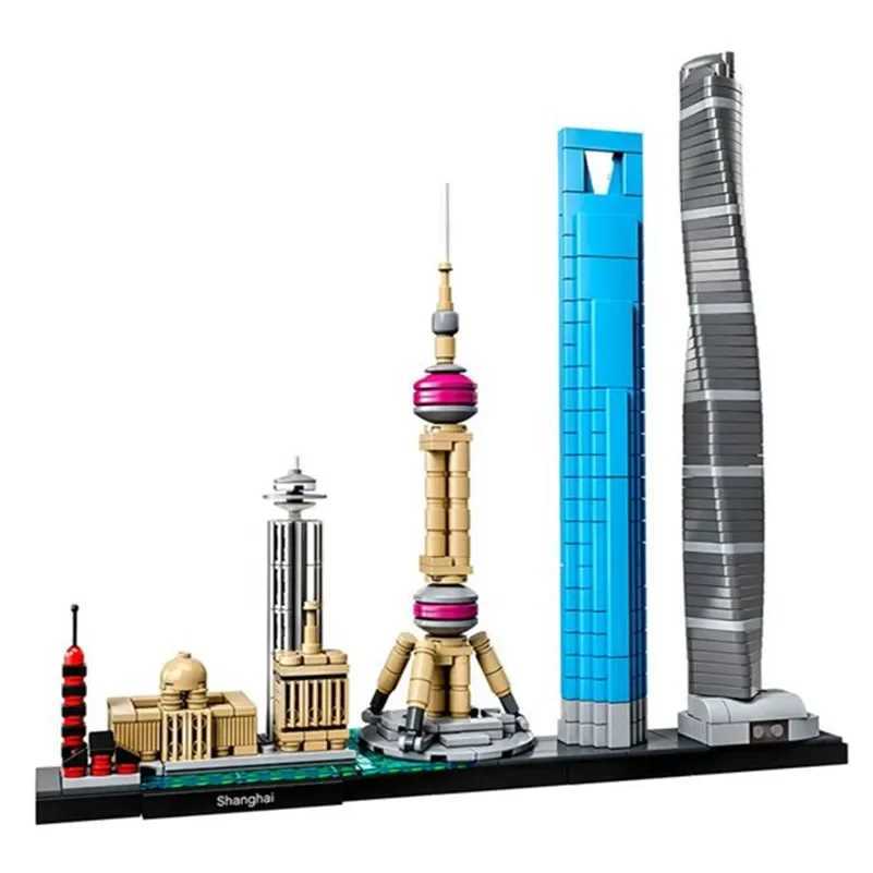 Architecture Paris Dubai London Sydney Chicago Shanghai Building Blocks Kit Bricks Classic On Model Kid Toys For Children Gift W250115