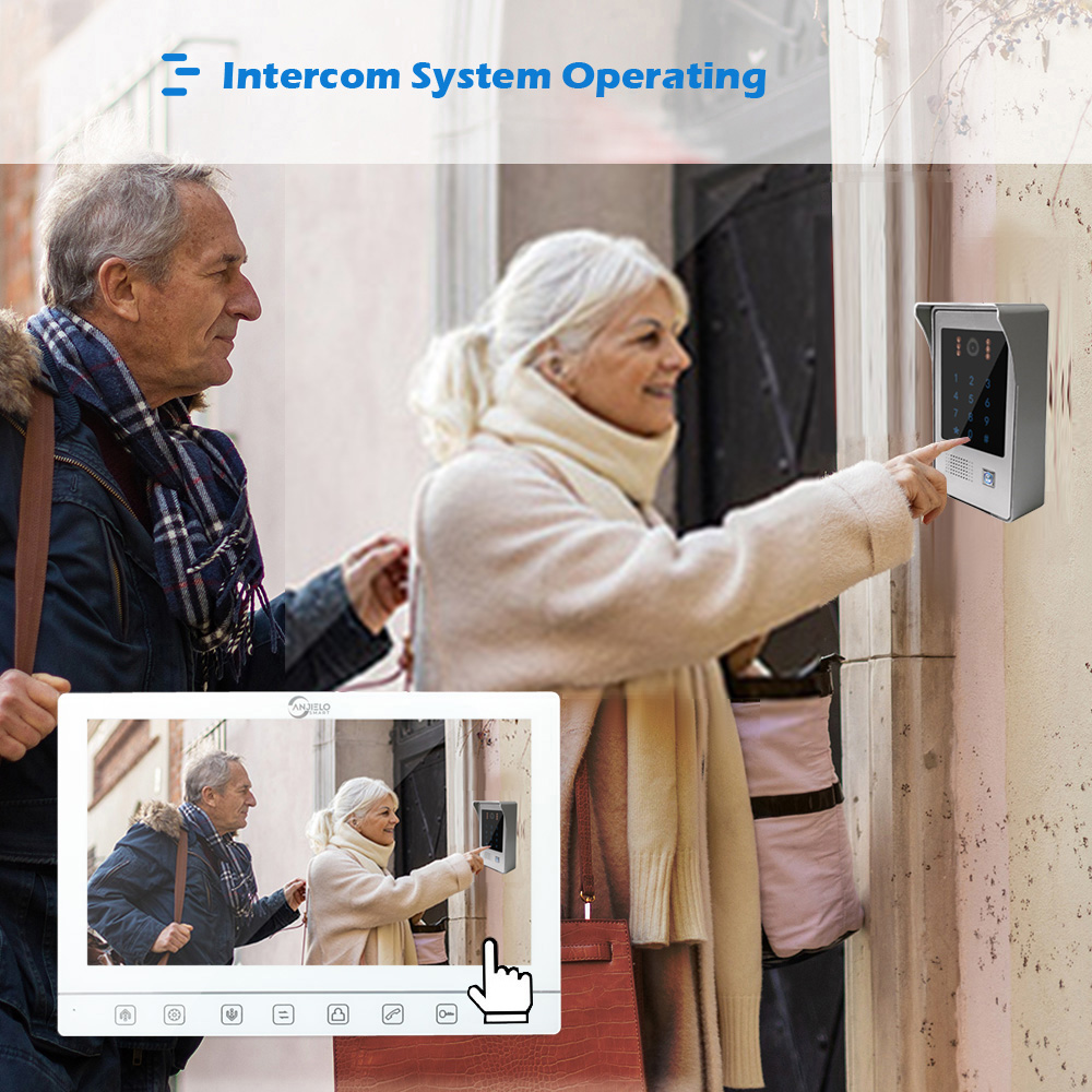 Tuya Smart Home Doorphone 7inch Touch Screen WIFI Video Intercom with Password and RFID Access Unlock Video Doorphone System