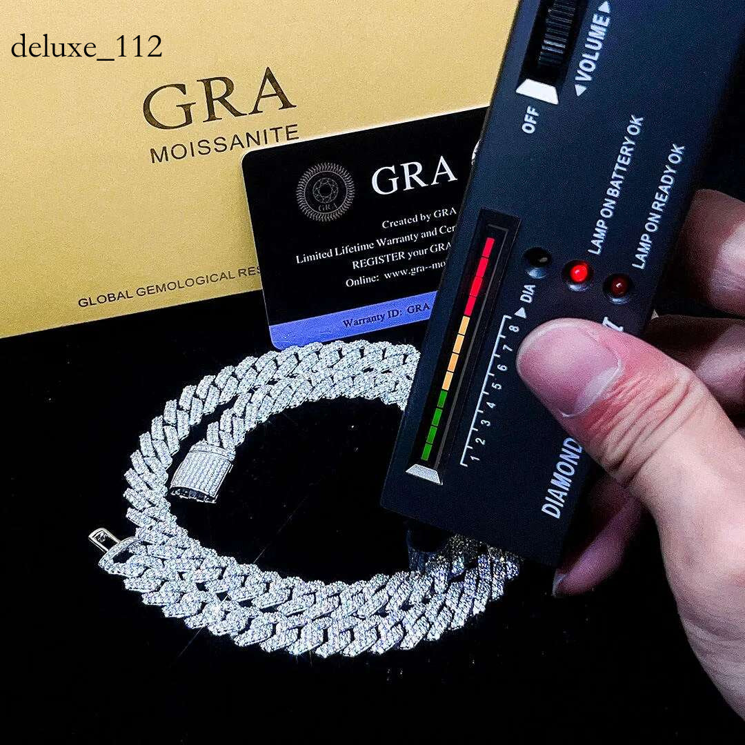 New Designer Necklace Necklaces Pass Dia Test 8-14Mm Wide Gra Moissanite Gold Sterg Sier Cuban k Chain For Men Hip Hop Chains