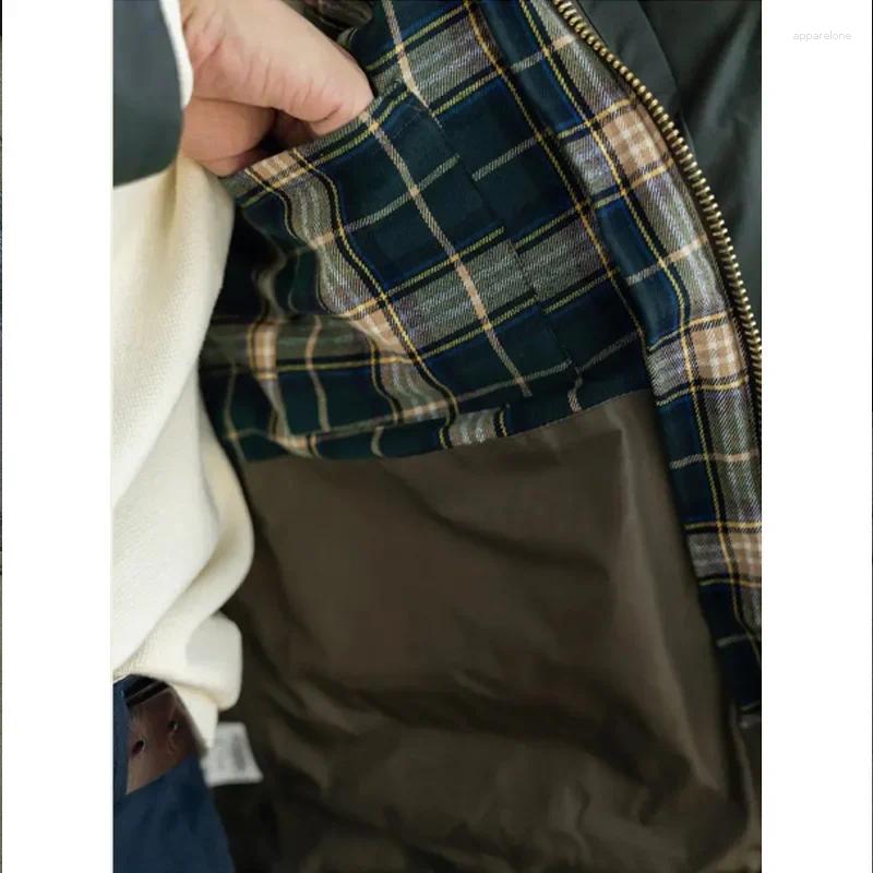 Mens Jackets Gddqsdc Vintage Hunting Wax Jacket Casual Bbra Workwear Oil Cloth Zipper