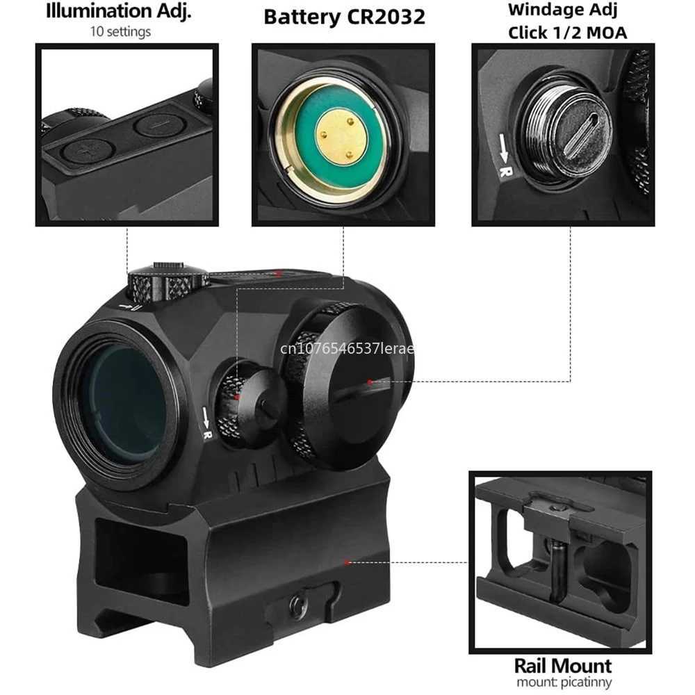 99% Original ROMEO5 2 MOA Red Dot Sight Holographic Reflex Compact Hunting Rifle Scope With Shake Awake Function For Real WeaponW241014