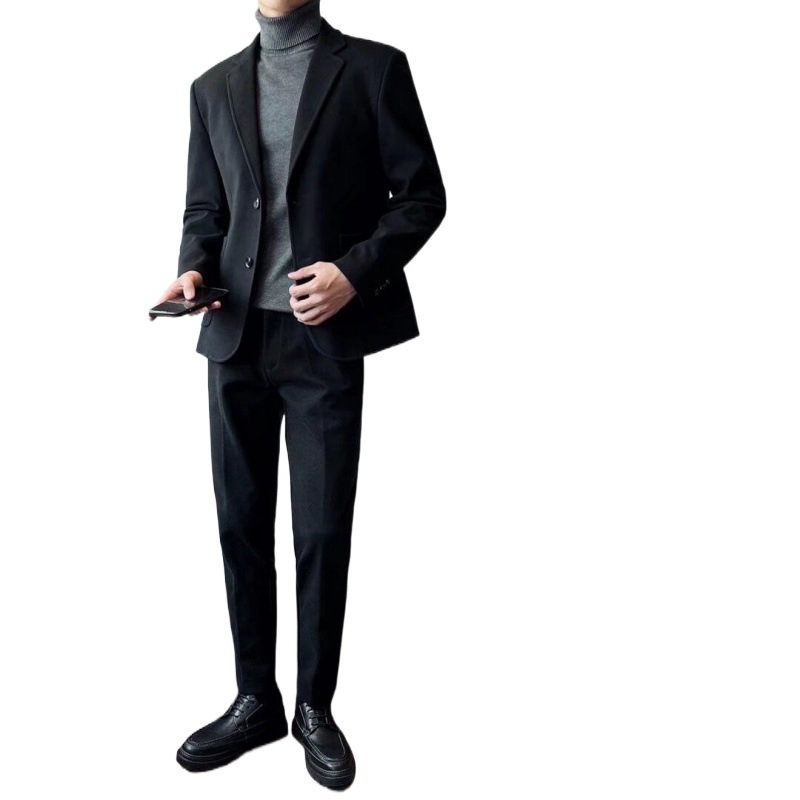 K763 Men's Slim Fit Wedding Suit - High-End Fashion Business Attire