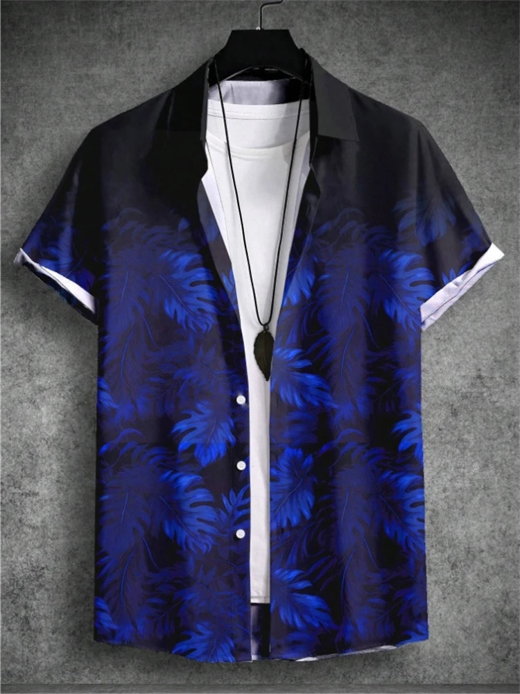 Mens shirts seaside vacation casual beach clothing summer Hawaiian shirts casual floral shirts printed high-end shirts xl-6xl 250114