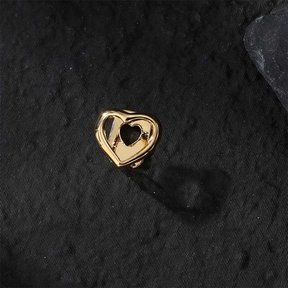 D Z Simple Single Hollow Heart Teeth Grillz Hip Hop Gold Silver Color Tooth Caps For Women Men Jewelry Halloween GiftXJ250114