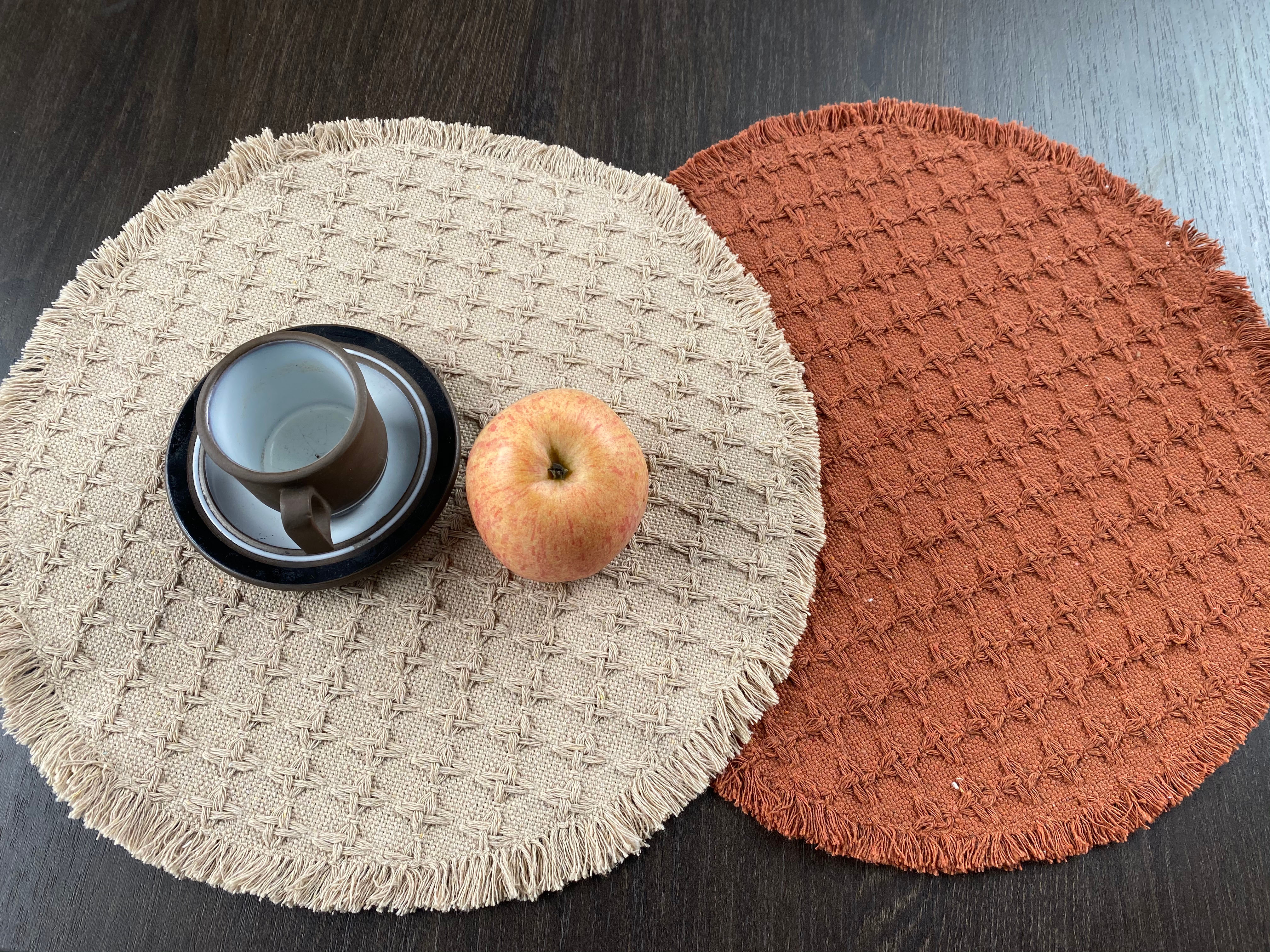 Eco-Friendly Handcrafted Cotton Dining Table Mat - Durable & Stylish Kitchen Decoration