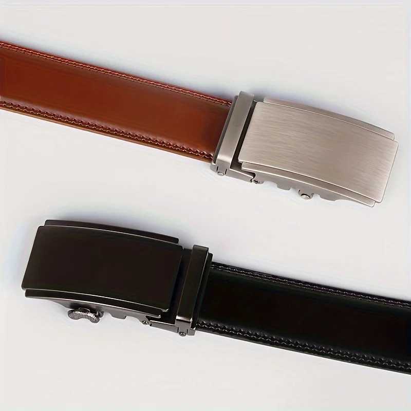 Ratchet Belt For Men Mens Genuine Leather Cowhide Belt For Dr Pants Adjustable BeltXJ250114