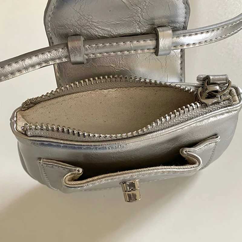 Mini Lock Buckle Shoulder Bag Leather Crossbody Bags Women Lipstick Coin Purse Storage Pouch Handbag Metal Chain Messenger Bag Z250115