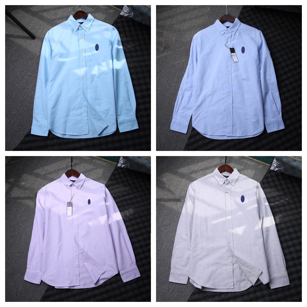 Men's Polos designer polo Leisure Lapel Pure Cotton Spring high-quality Oxford Spun Casual Long Sleeved Shirt with Pony Embroidery Shirt Size XS-XL