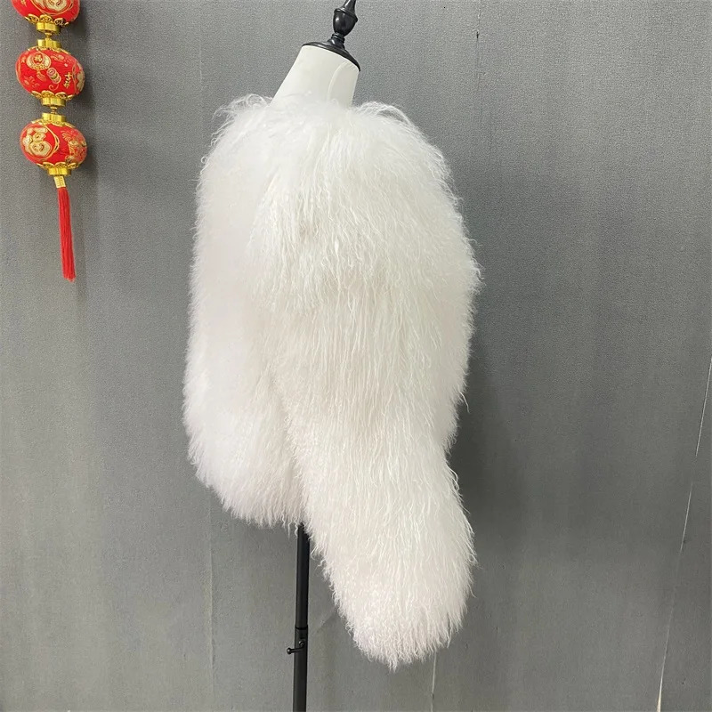 Winter Autumn Fashion Real Fur Jacket Women Genuine Mongolia Sheep Coat 250109