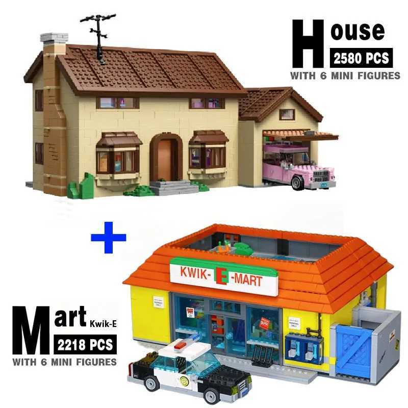 IN STOCK The Kwik E Mart And Supermarket House Model Building Blocks Bricks 16004 16005 71016 71006 Toys Birthday Christmas Gift W250115