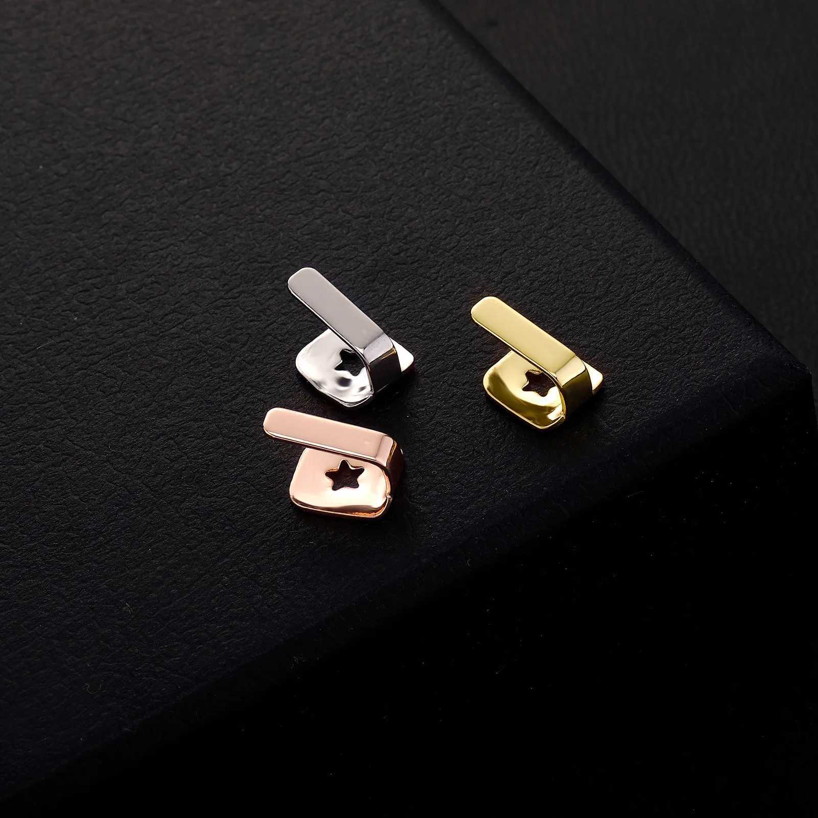 RACHELZ Hip Hop Single Glossy Vertical Bar Teeth Grillz Simple 14K Gold Plated Long Stick Tooth Caps For Women Men JewelryXJ250114
