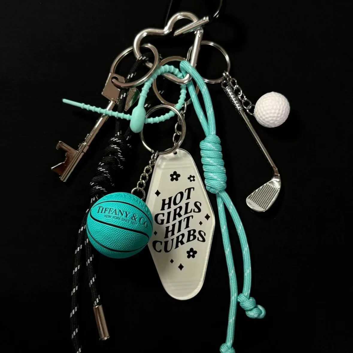 Keychains Lanyards Creative Chocolate Coffee Bean Keychain Handmade Simple Diy Rope Pendant Y2k Alkali Water Bread Tassels Trendy Accessory Gifts H250