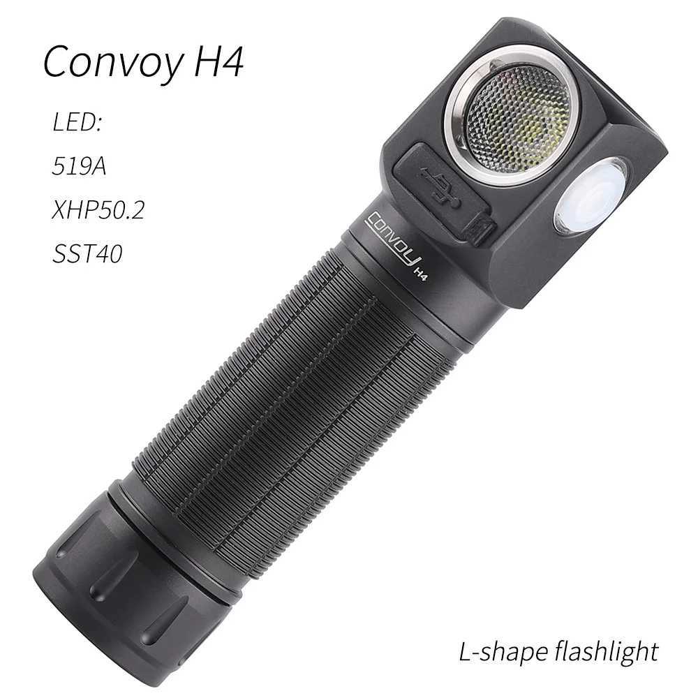 Convoy H4 SST40 519A XHP50.2 B35AM Multifunctional Flashlight lamp21700 flashlight torchtype-cwith batteryXJ250114