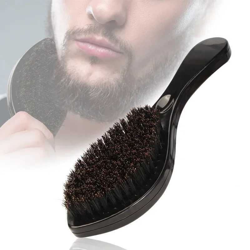 New MAN Hair Brush Boar Bristle For Mens Beard Shaving Comb Face Massage Facial Hair Cleaning Brush Wave Comb Drop Shipping W250115