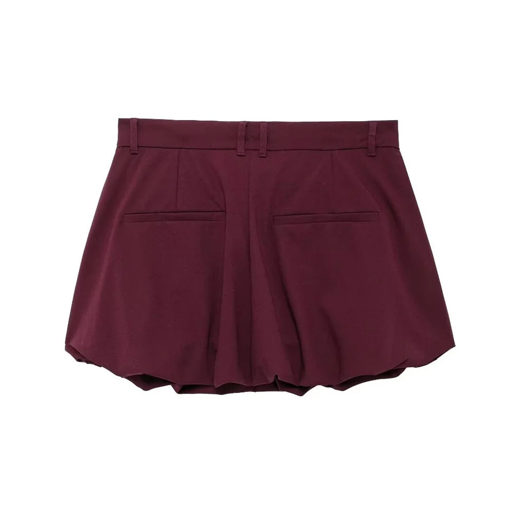 UNIZERA 2024 Autumn Product Fashion Casual Womens Zipper Pocket Decoration Jacket Coat Lantern Mini Skirt Set 250109