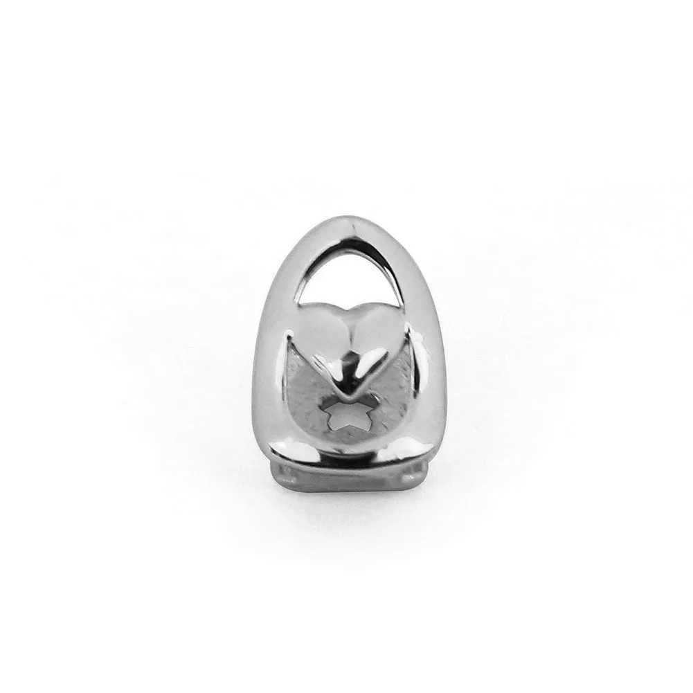 RACHELZ Classic Single Heart Hollow Teeth Grillz Hip Hop 14K Gold Plated Tooth Caps For Women Men Jewelry GiftXJ250114