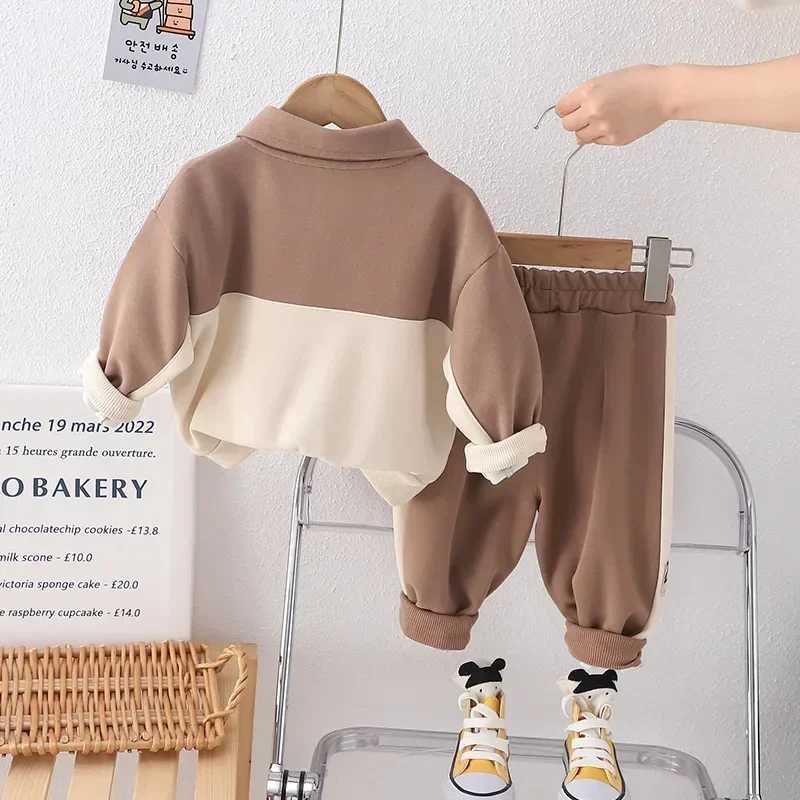 Clothing Sets Baby Boy Boutique Clothing Toddler Sets 2024 Patchwork Letter Long Sleeve T-shirts and Pants Tracksuits for Kids Boys Outfits Y241129DW7