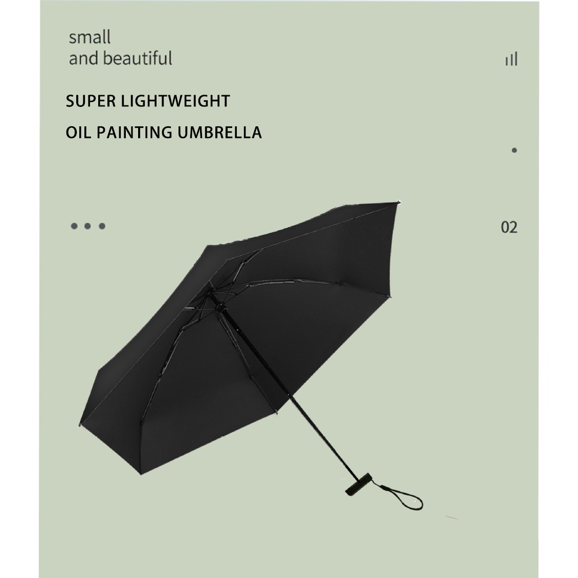 Premium Dual Layered Small Foldable Umbrella with Branded Design - Suitable for Both Rainy Days and Sunshine