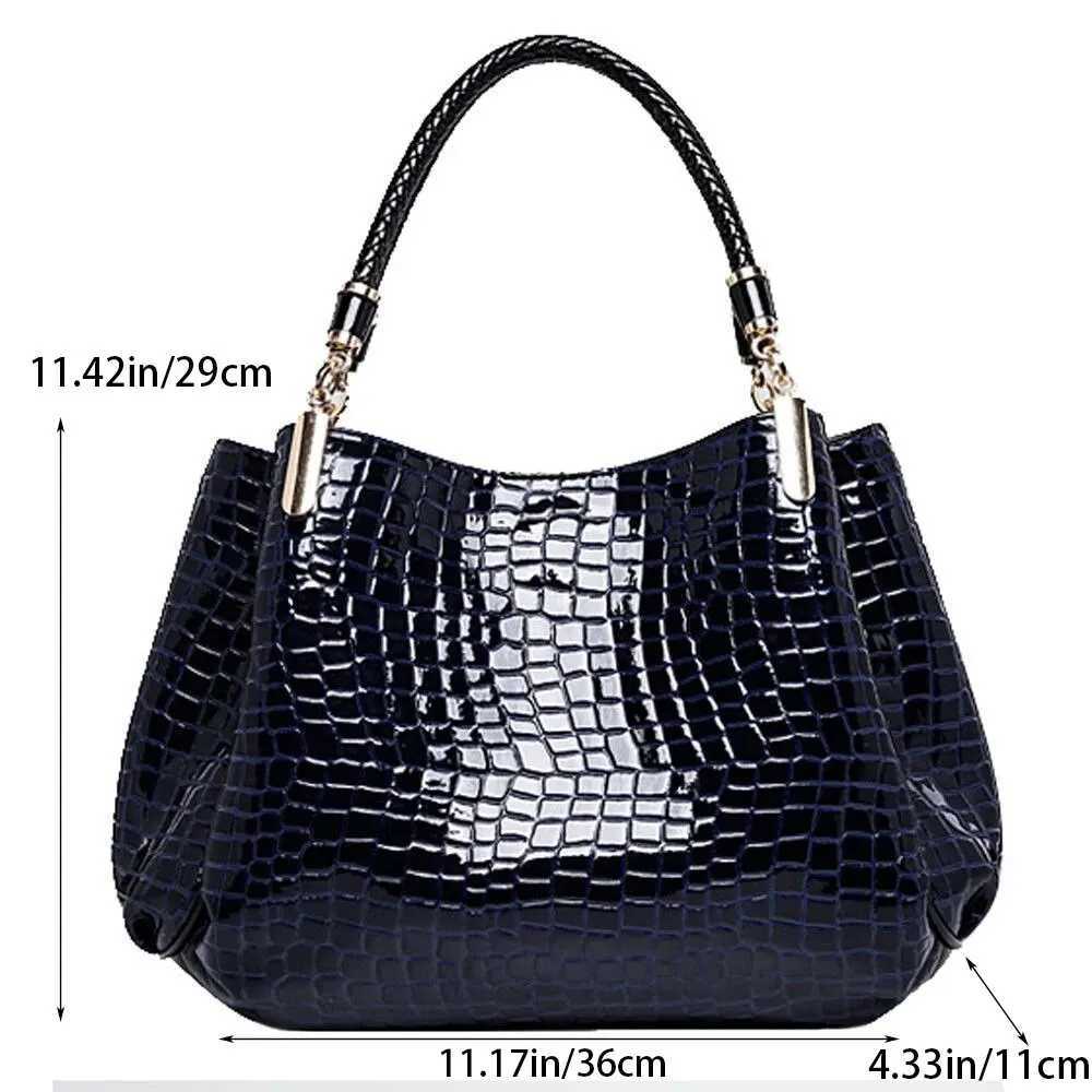 New Arrival Womens large capacity handbag for daily commuting womens shoulder bag with printed shiny face handbag for shopping T250407