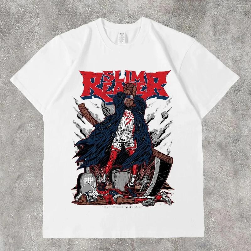 Men's T Shirts 2025 Basketball Shirt Sports Style Short Sleeve Cotton Printed Loose T-Shirt And Women's Street Hip Hop Clothes Tops