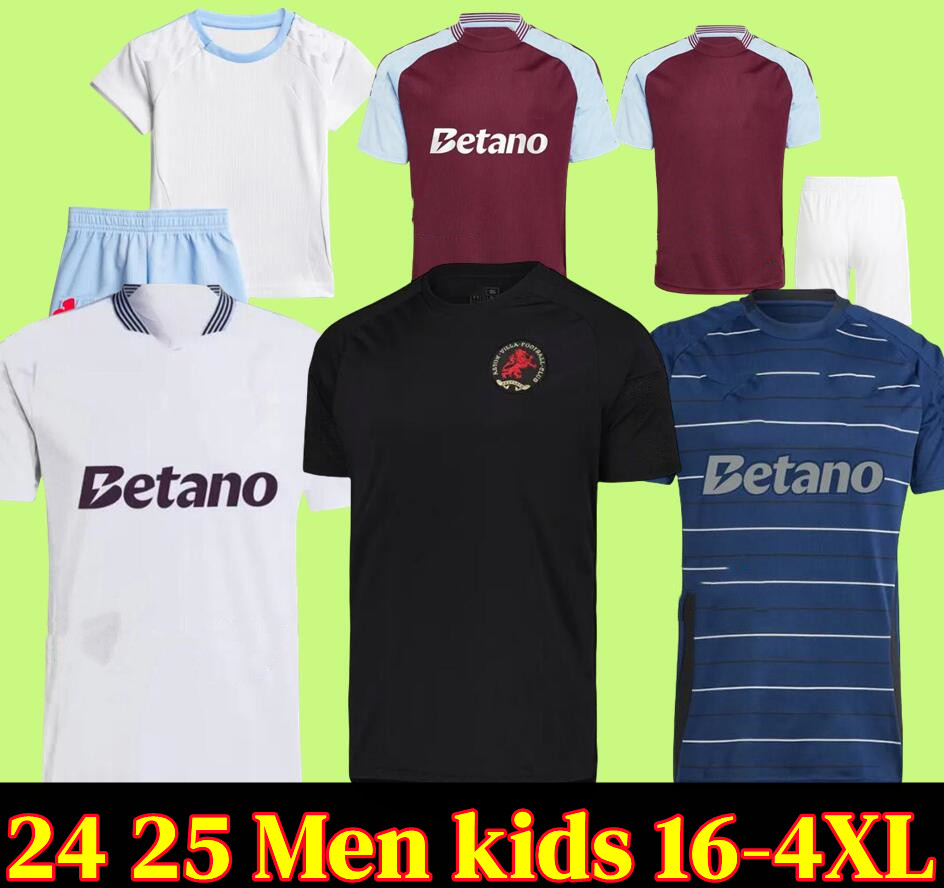 24 25 Onana aston vila Soccer Jerseys 150 Year Anniversary Men Kids 2024 2025 Football Shirt Home Away Archer Camisetas Futbol MINGS McGINN WATKINS Maillot kits