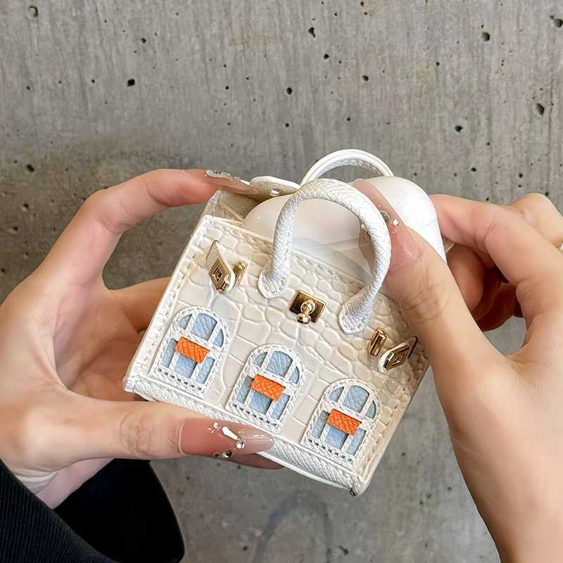 Keychains Lanyards Shopping Bags Mini Platinum Bag Small House Window Car Key Decoration Earphone Coin Purse Bluetooth H250115