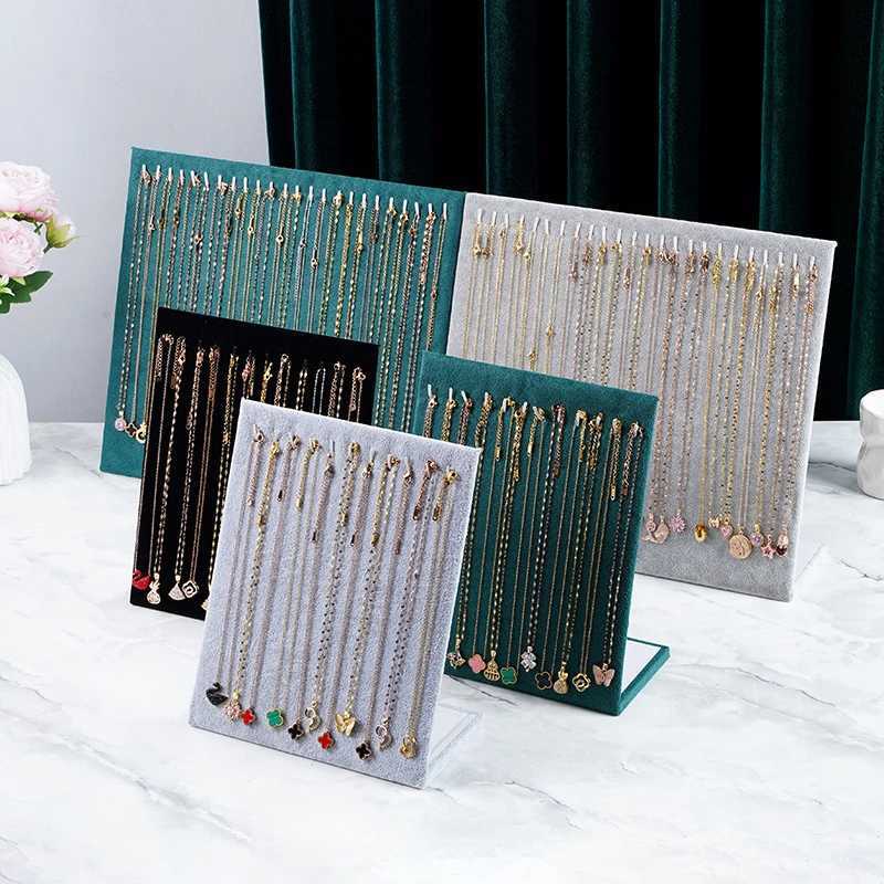 Pendant Necklaces Flannel Necklace Display Stand Earring Board Women Jewelry Rack Bracelet Storage Holder Dangler Eardrop Shelf H250115