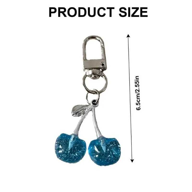 Keychains Lanyards Elegant Cherry Bag Charm Keychain Pendant Versatile Fashion Pieces for Personal Accessories H250115