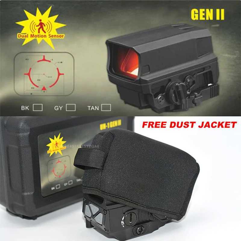 GEN II Holographic Red Dot Sight Tactical Hunting Rifle Scope for Milsim Airsoft w/20mm Picatinny Rail Mount with Full MarkingsW241014