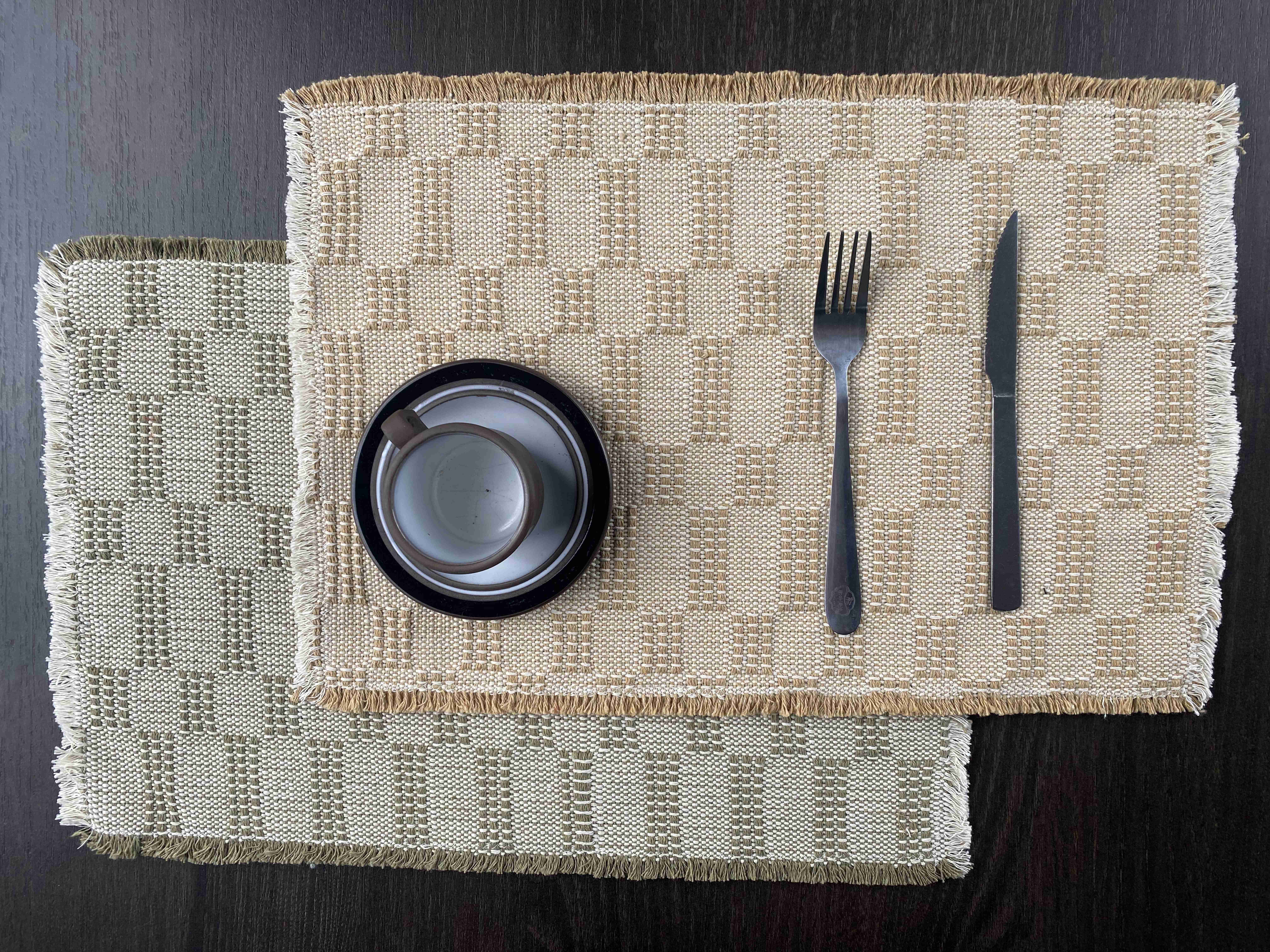 Heavyweight Handwoven Cotton Kitchen Table Mat - Eco-Friendly & Durable