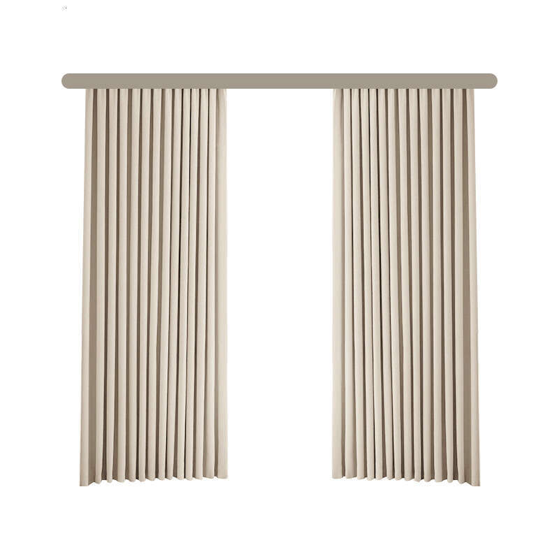 0128 Chenier 100 full blackout curtains cream color bedroom living room light high-end non reddish styg Curtain