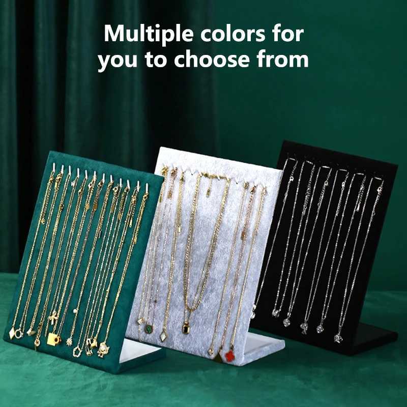 Pendant Necklaces Flannel Necklace Display Stand Earring Board Women Jewelry Rack Bracelet Storage Holder Dangler Eardrop Shelf H250115