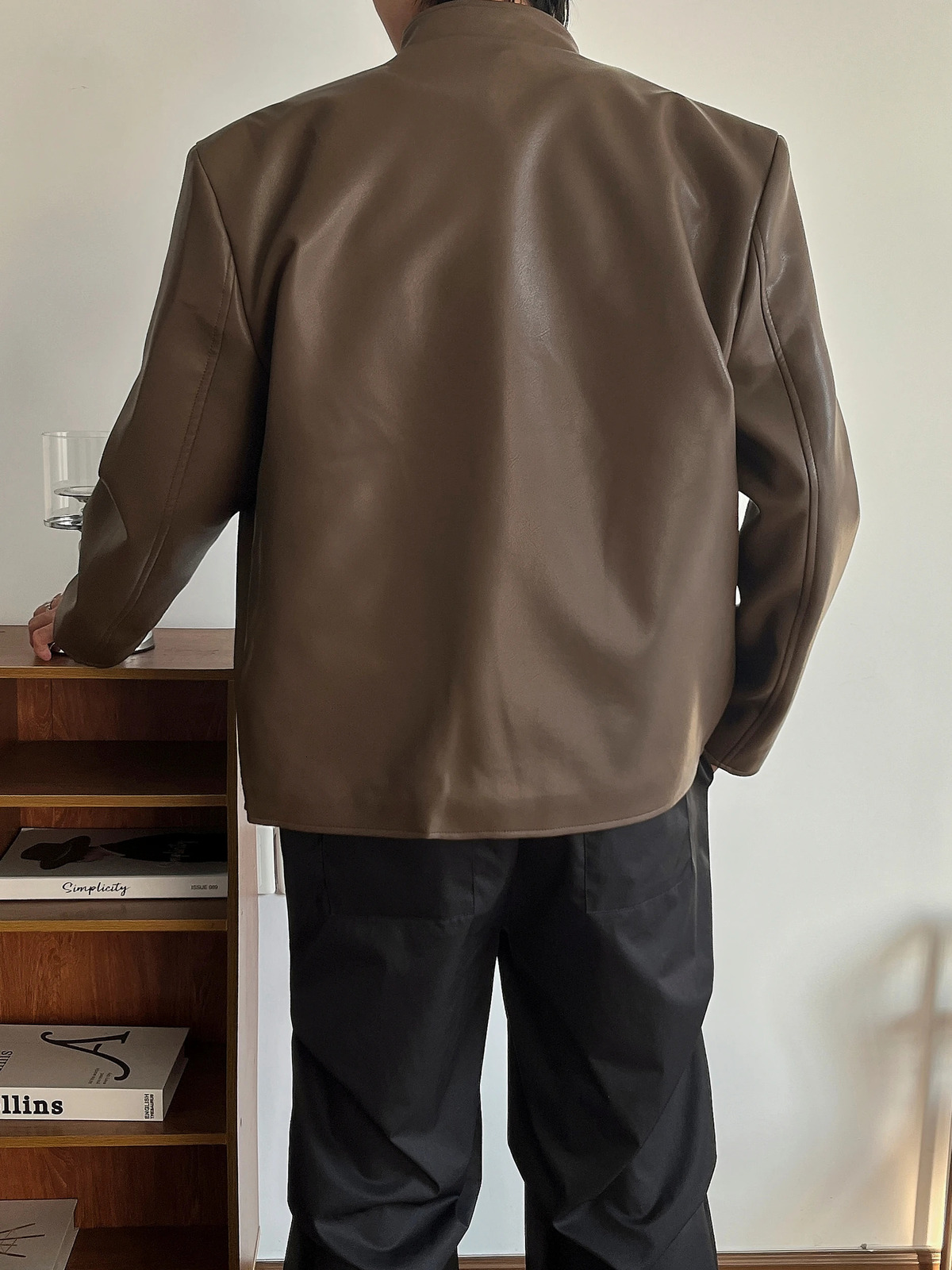 Highend trend mens Personality leather Cotton liner Mens Trendy Korean Blazer Original Stylish High Quality jacket 250109