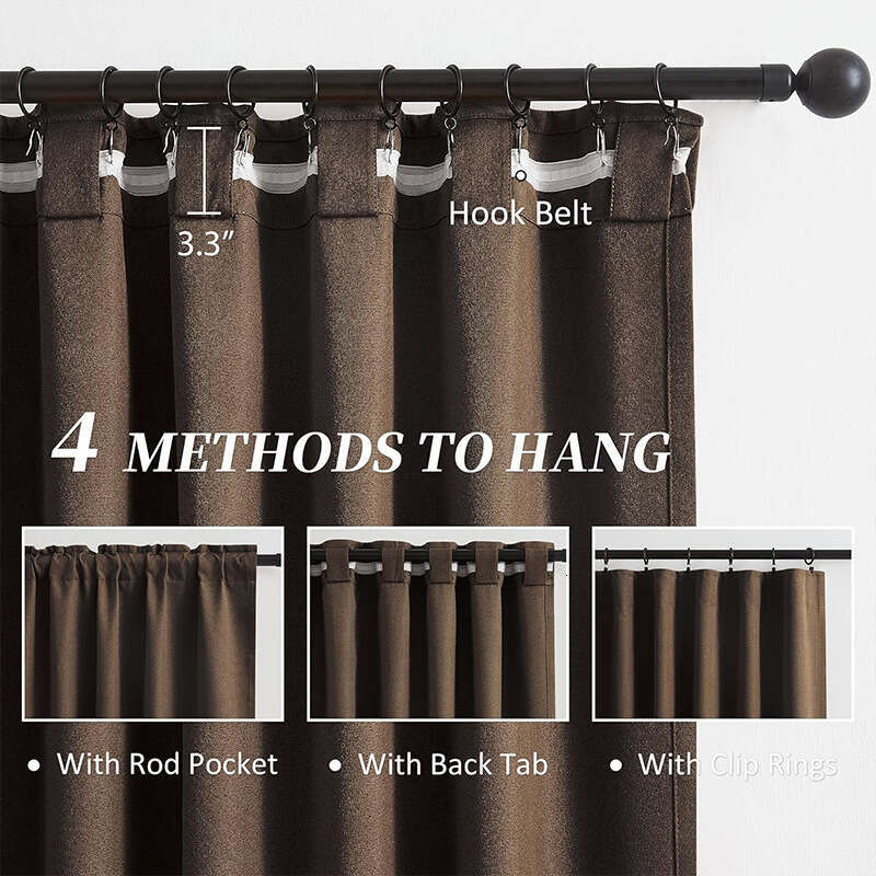 0135 100% fully blackout double-sided color engineering cotton en back climbing curtain finished product