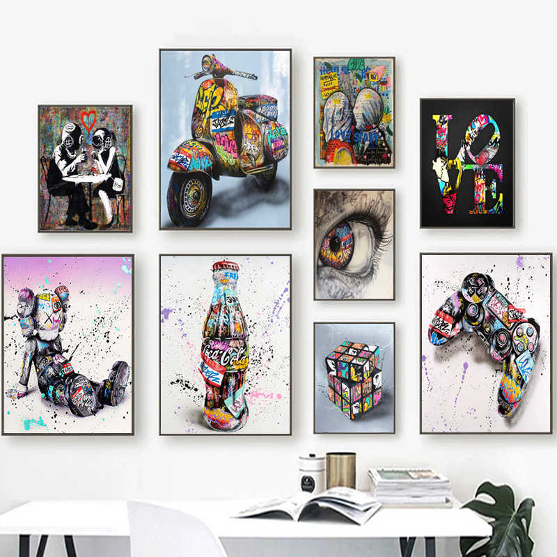 Paintings Corridor Art Poster Spray Painting Core Modern Living Room Fashion Home Decoration Painting Bedroom Hanging Solid Wood Hanging Painting H250