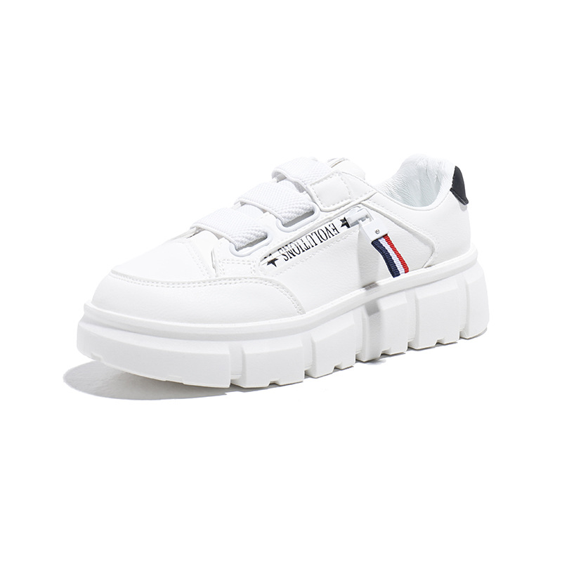 Women Casual Shoes Fashion Thick Sole Spring Korean Versatile Simple Design Versatile Triple Black Orange Free shipping
