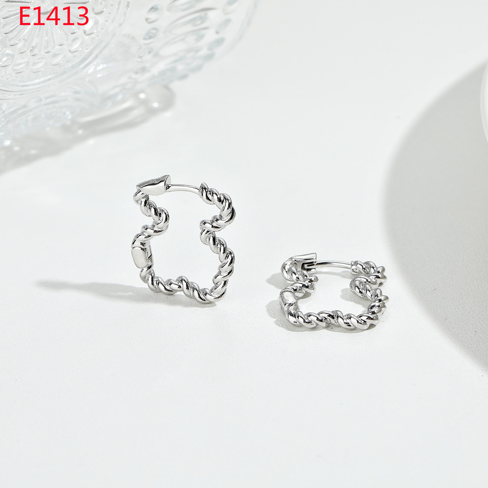 Hot Fashion Women Men Bear Silver Rose Gold Stainless Steel Copper Hollow Cartoon Animal Span Moon Hoop Earrings Jewelry