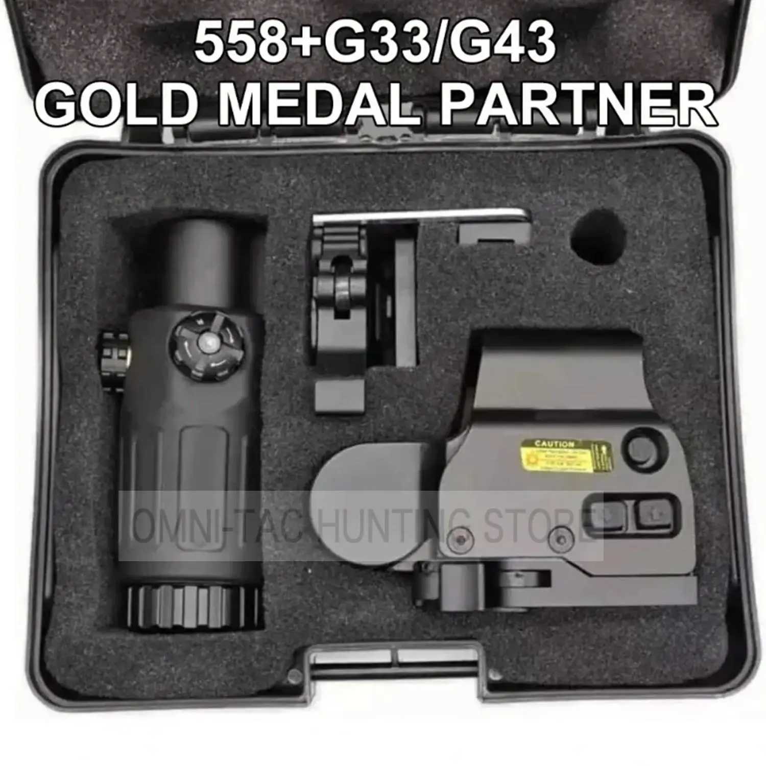 558 Holographic Collimator Red Dot Sight G43/G33 3X G45 5X Magnifier Airsfot Hunting Gear W/20mm Rail Mounts QD LEverW241014