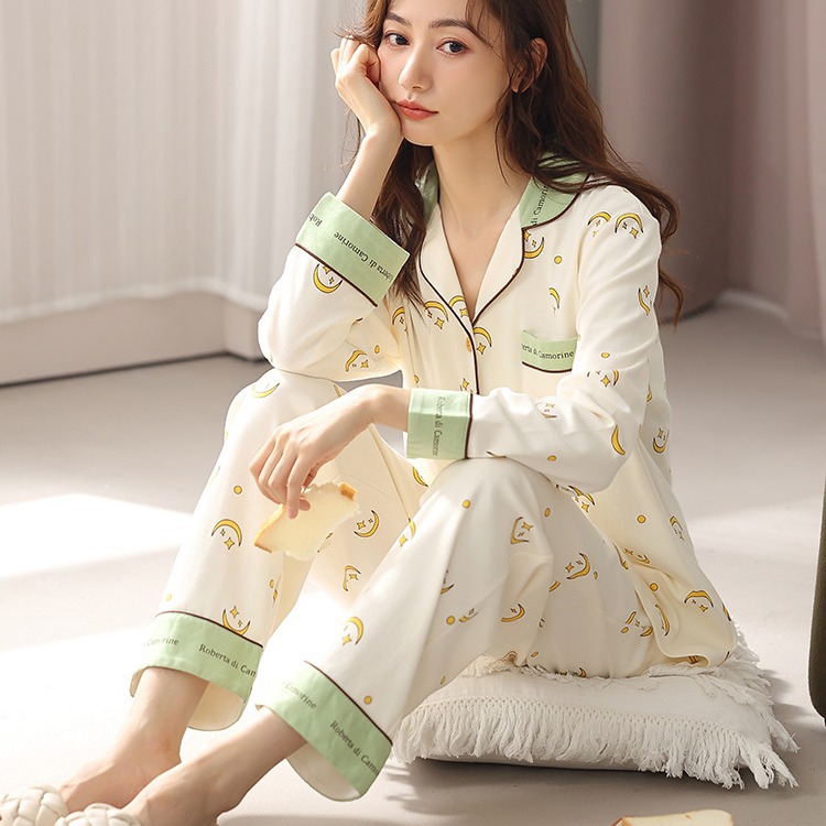 B659-2024 French sexy suspender pajamas three-piece suit Spring and autumn long-sleeved cardigan can be worn as a home clothes suit for women