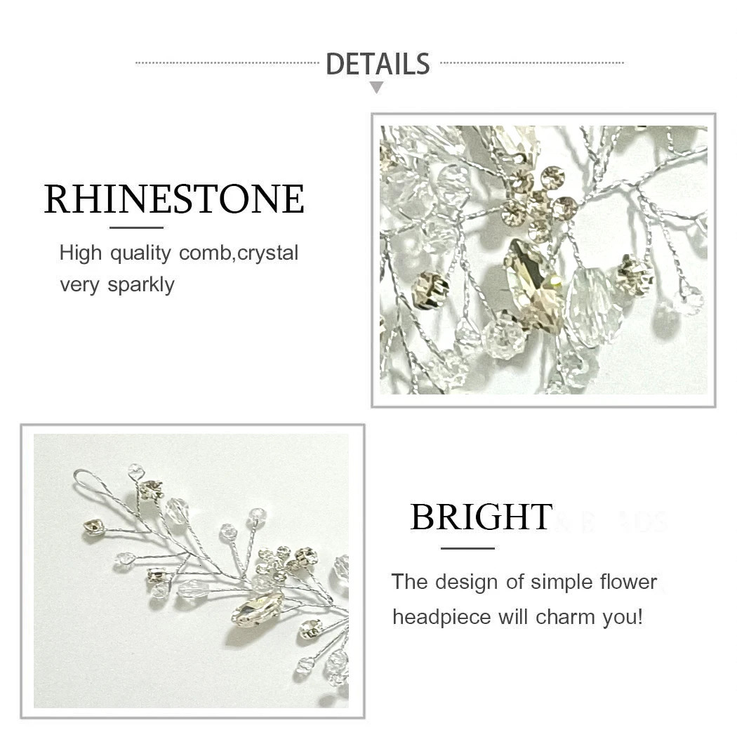 Pearl Crystal Wedding Hair Combs Accessories for Bridal Flower Headpiece Headband Bride ornaments Jewelry 250106