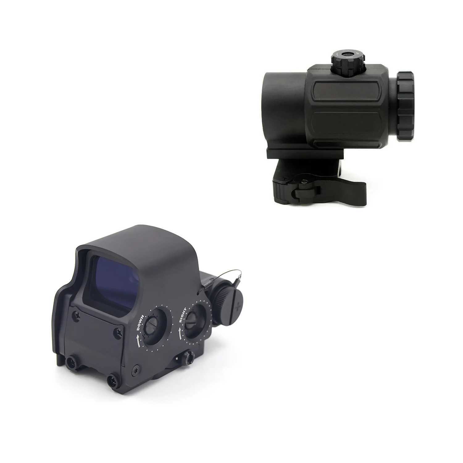 558 G43 G33 Holographic Collimator Sight Red Dot Scope 3X Magnifier Quick Detachable For Hunting RiflescopeW241014