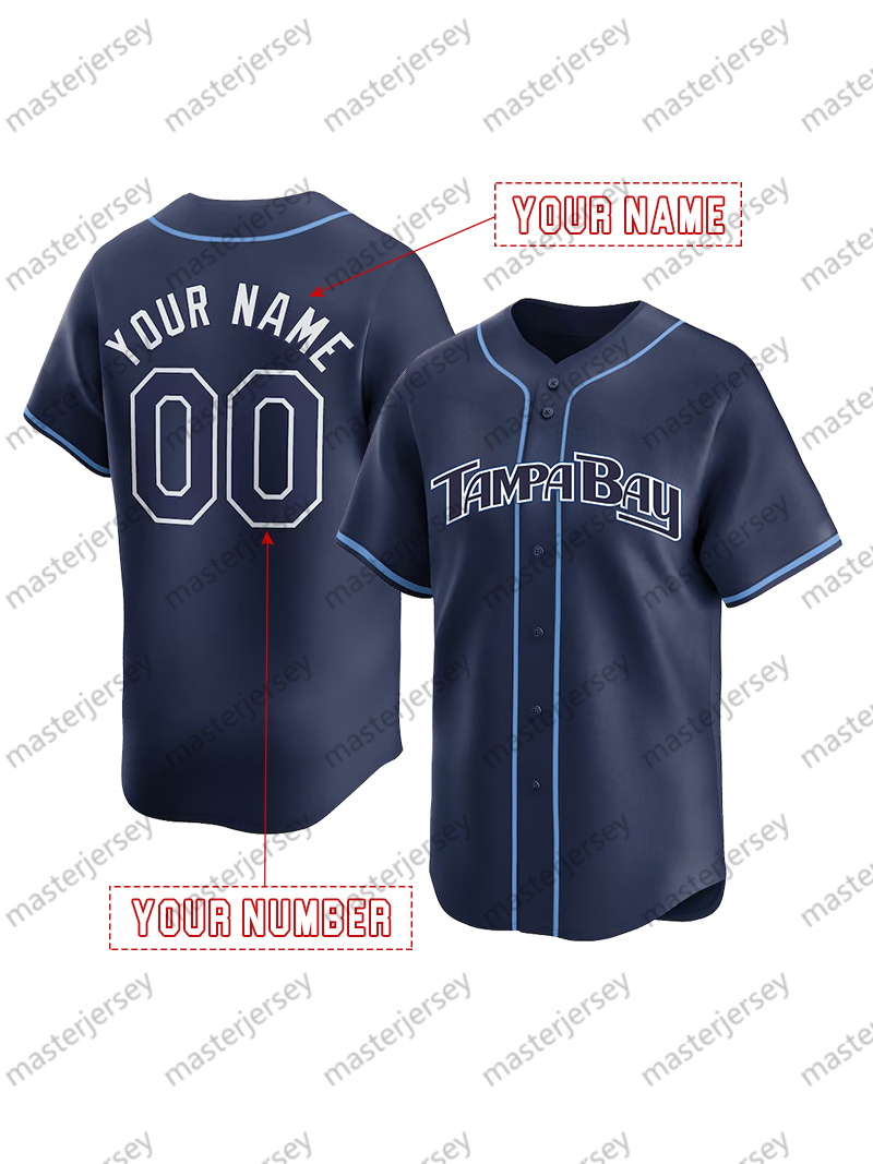 Men/Women/Youth Baseball Jerseys McClanahan Franco Lowe Boggs Arozarena Caballero Caminero Stitched Custom Jersey
