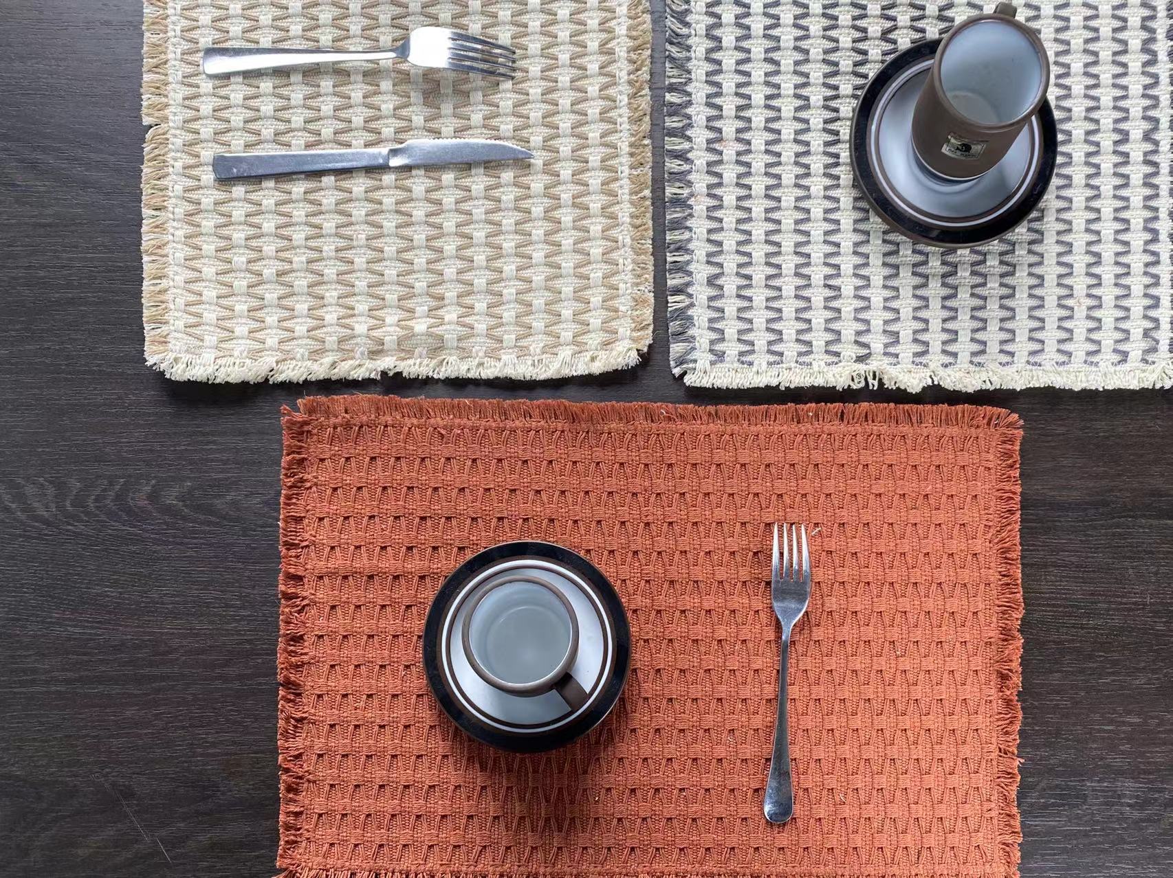 Sustainable Heavyweight Handwoven Cotton Table Cover for Kitchens Long Lasting
