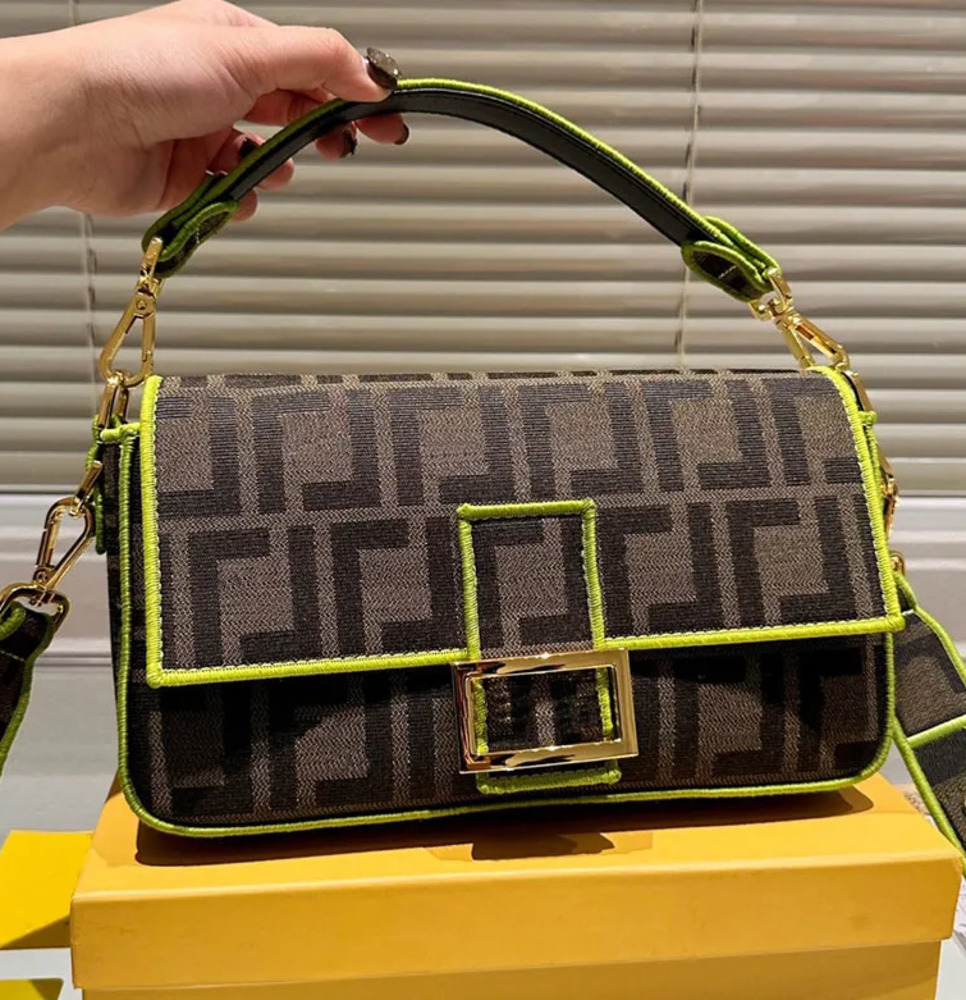 Designer Fashion Women Crossbody Baguette Bags Brand Vintage Shoulder Canvas Messenger Bag Underarm Handbag Purse Wallet