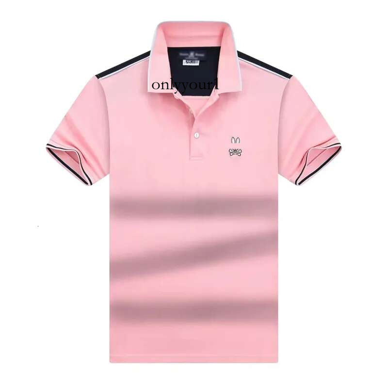 Bad Bunny Shirt Summer Mens POLO Phycho Bunny Tshirt Print Short Sleeve Couple Tee Psycobunny Polo Cotton Business Psychological T-Shirt Pysco Polo Tees 3Xl 778