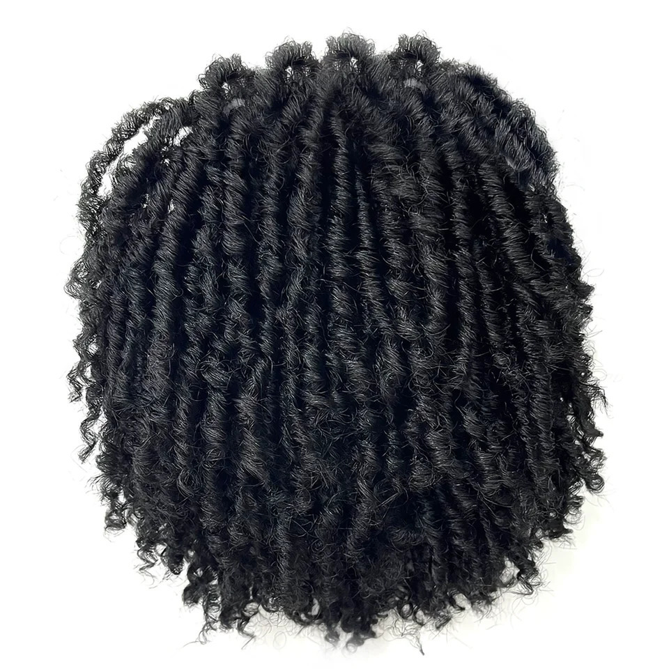 6-inch African Dreadlock Hair Clip Top Hair Clip Synthetic Twisted Curly Wig One Piece Dreads Touchee Female and Male Hair Clip 250108