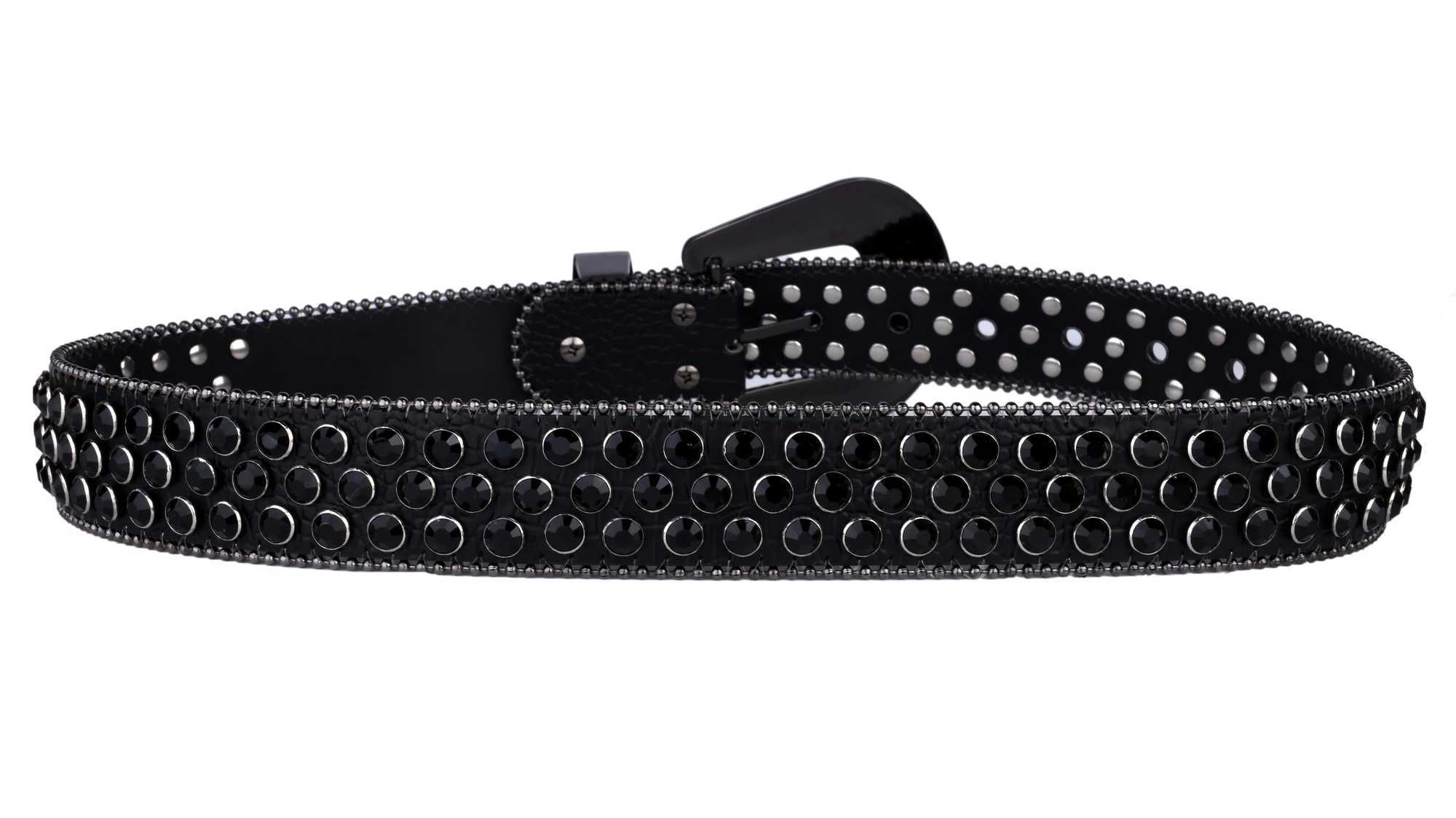 Studded Rhinestone Belts Women Fashion Belt Shiny Pu Leather Belt Wedding Party Belt Couple Valentines Gifts For GirlfriendsXJ250114
