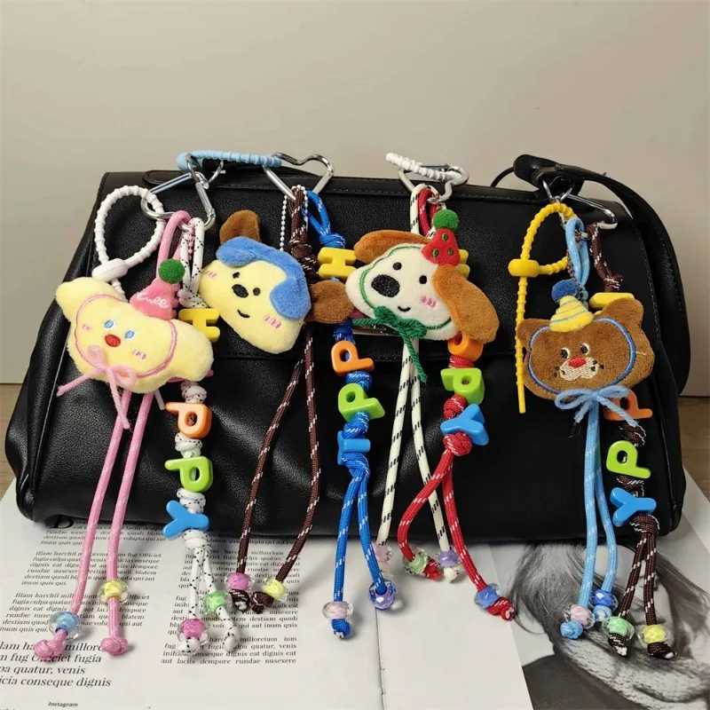 Keychains Lanyards Hot Ins Style Maximalism Trend Anime IP Bag Pendant Cute Doll Personalized Decoration Keychain Straps Phone Lanyard Charm H250115