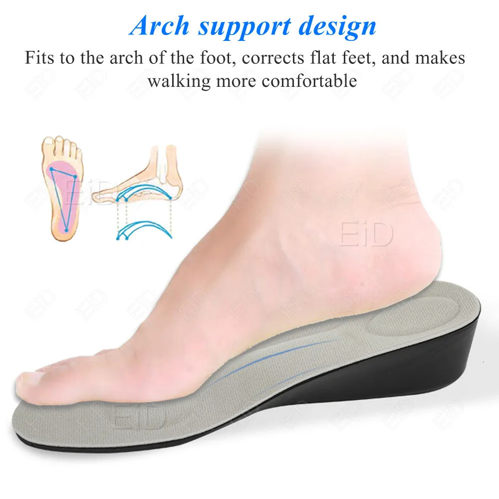 EiD Height increase insoles for growth arch support orthopedic Shoe Heel inserts Cushion Height Lift Taller Foot care Pad Unisex 250114