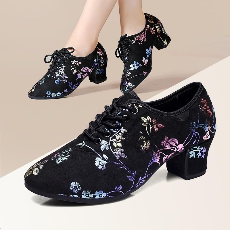 Dance For Women Ballroom Latin Modern Tango Dancing Shoes Jazz Short Boots Girls/Ladies Square